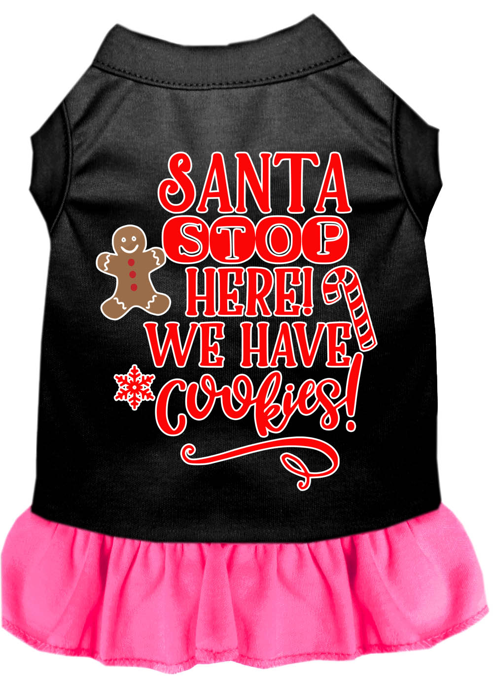 As You Wish Apparel – "Santa Stop Here, We Have Cookies" Christmas Pet Dress