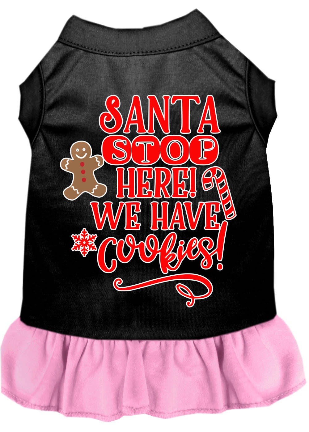 As You Wish Apparel – "Santa Stop Here, We Have Cookies" Christmas Pet Dress