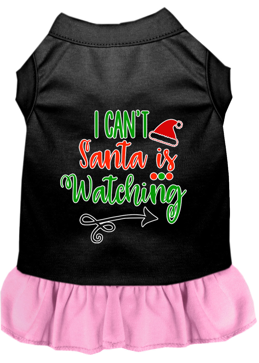 As You Wish Apparel – "I Cant, Santa Is Watching" Christmas Pet Dress