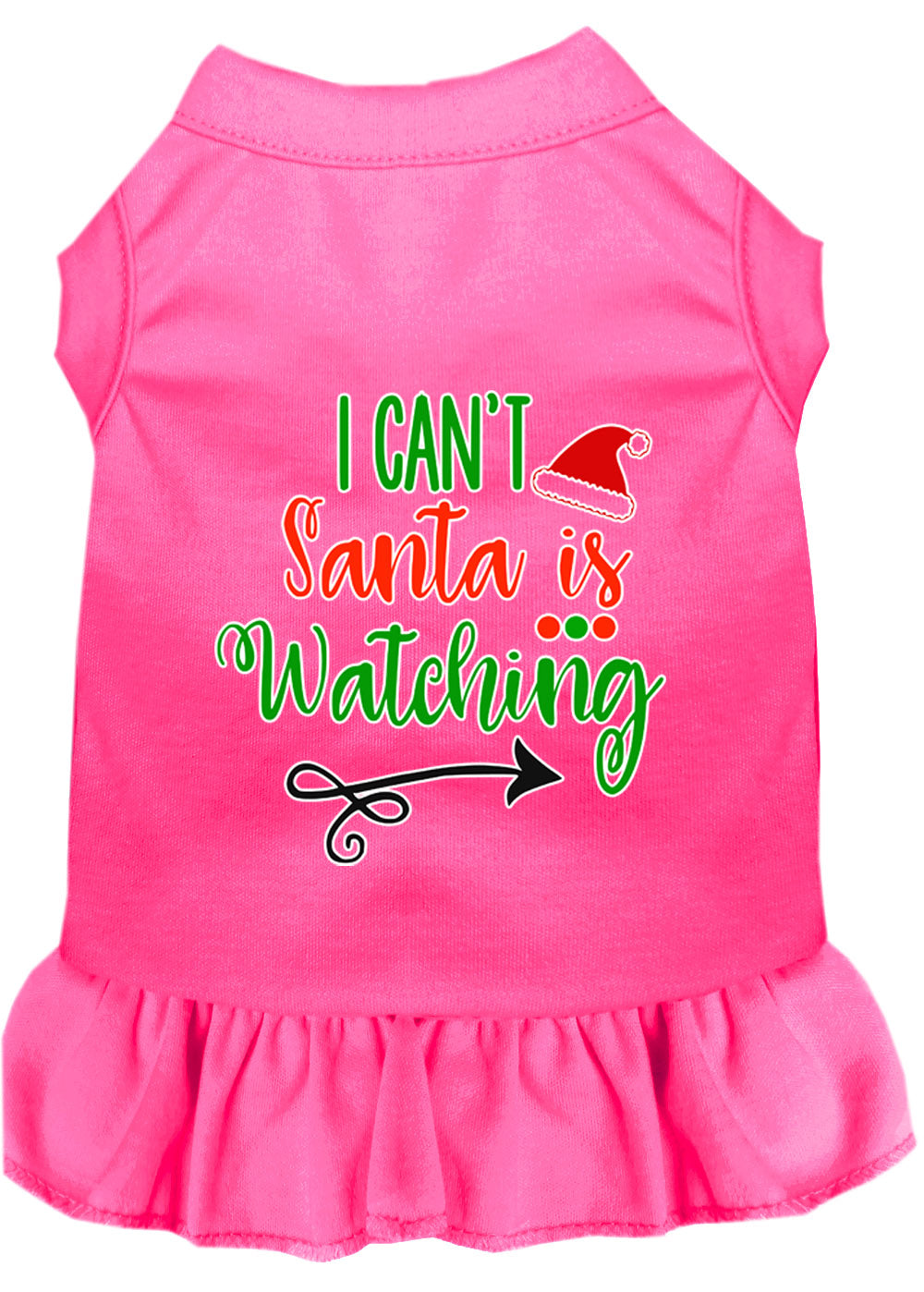 As You Wish Apparel – "I Cant, Santa Is Watching" Christmas Pet Dress