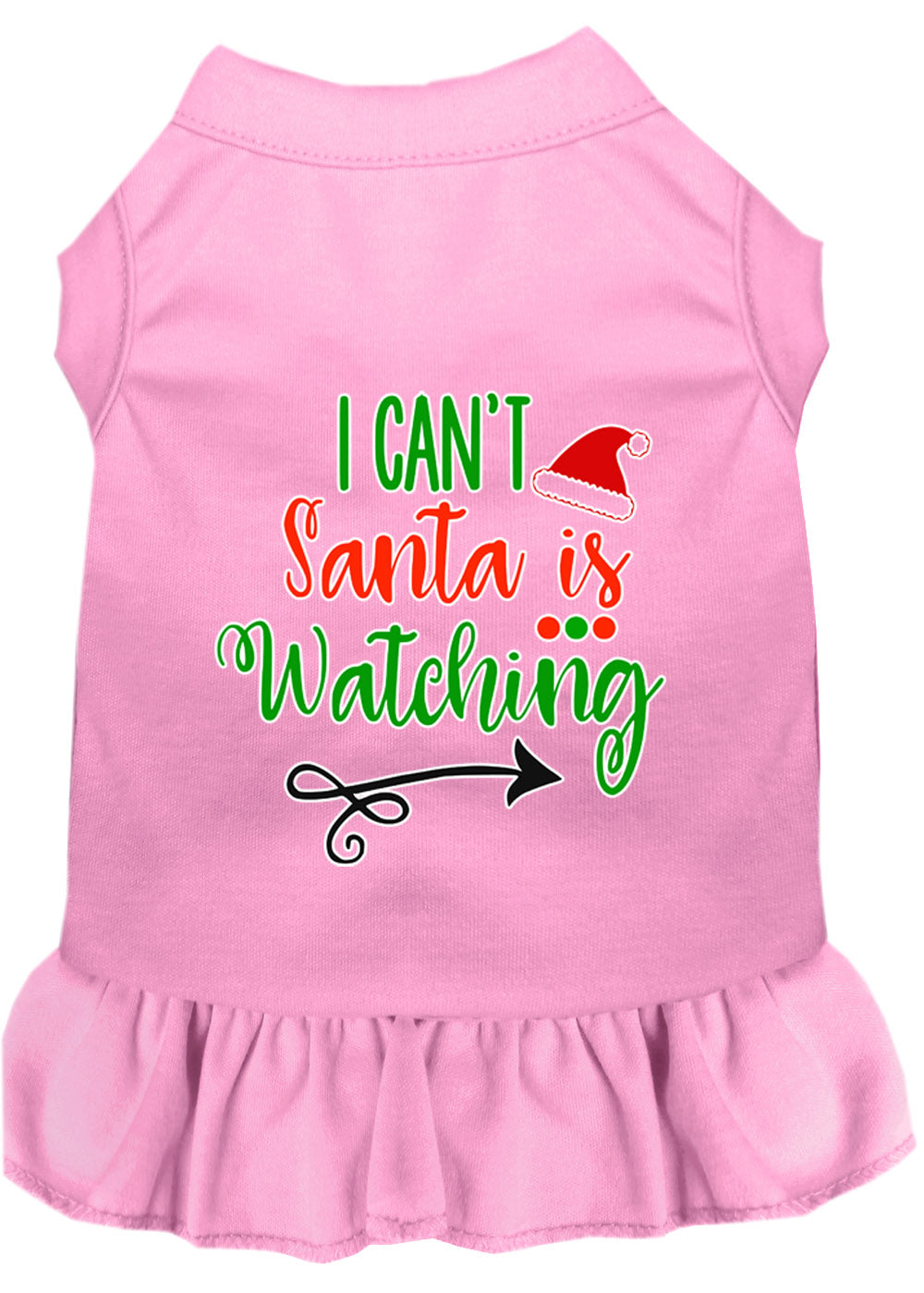 As You Wish Apparel – "I Cant, Santa Is Watching" Christmas Pet Dress