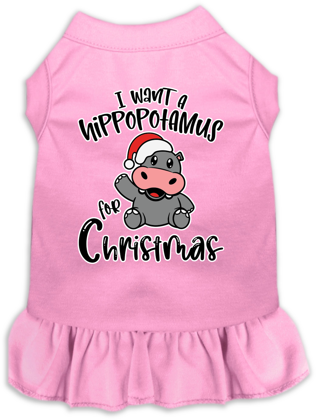 As You Wish Apparel – "I Want A Hippopotamus For Christmas" Pet Dress