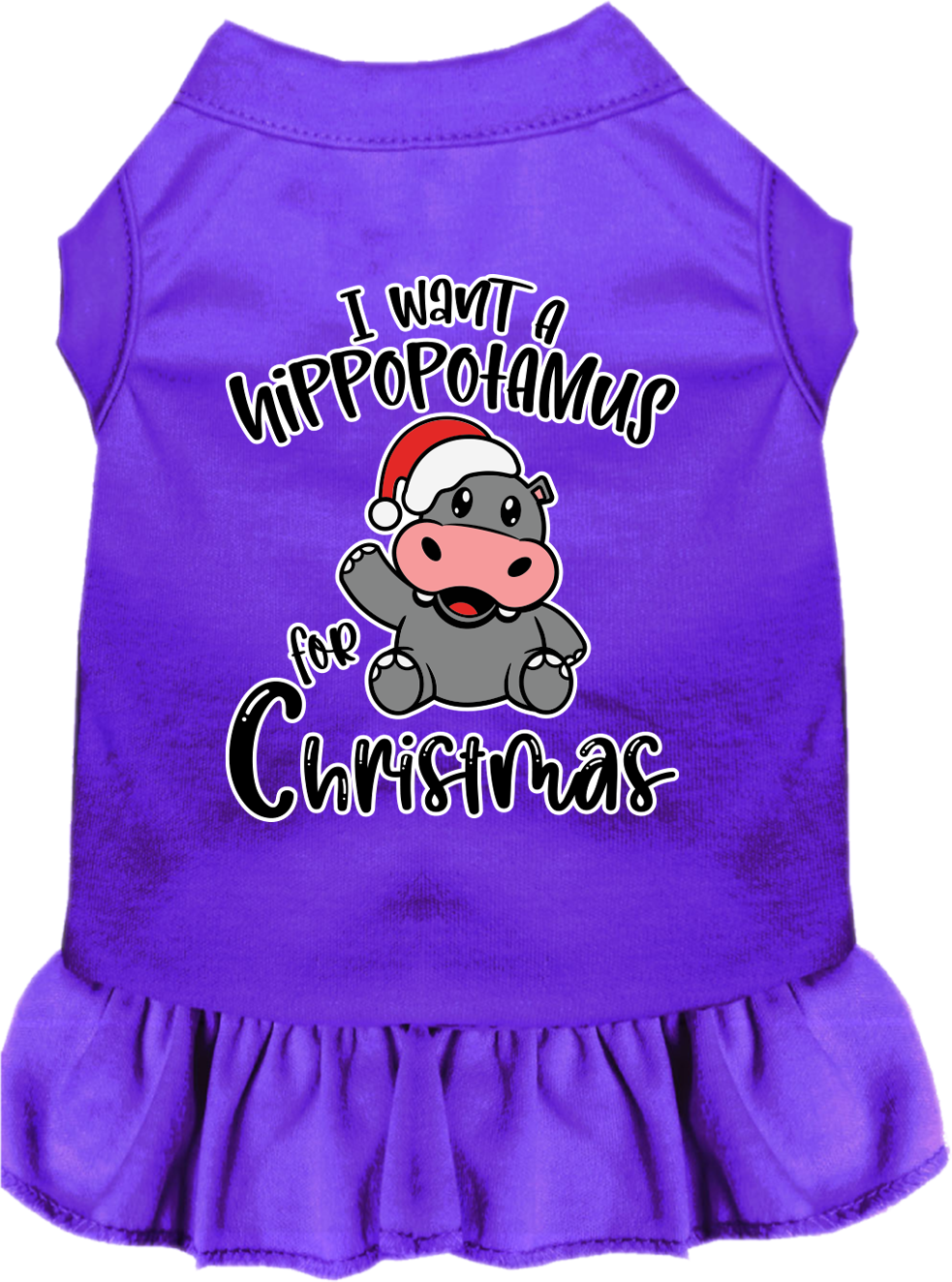 As You Wish Apparel – "I Want A Hippopotamus For Christmas" Pet Dress
