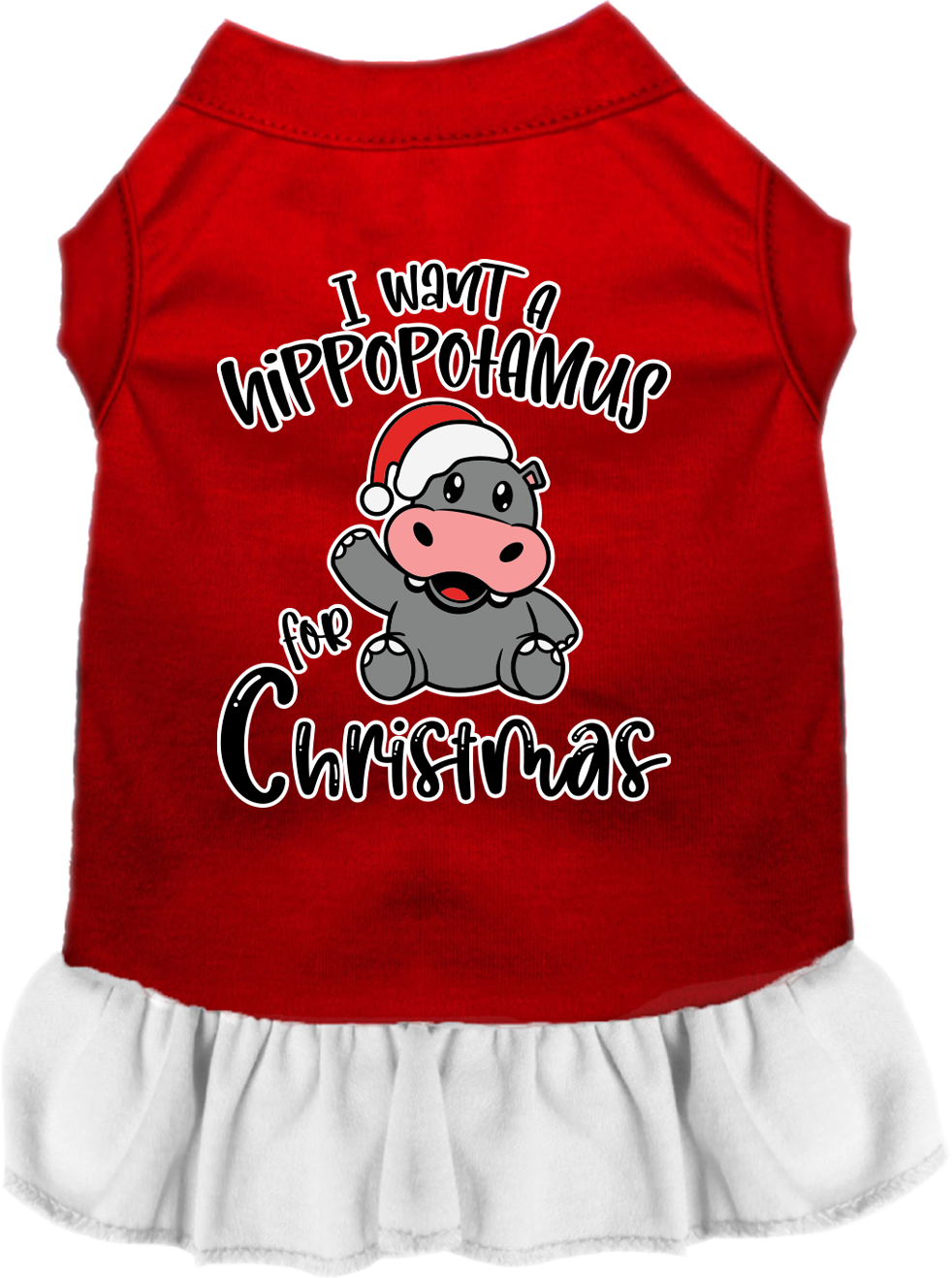 As You Wish Apparel – "I Want A Hippopotamus For Christmas" Pet Dress