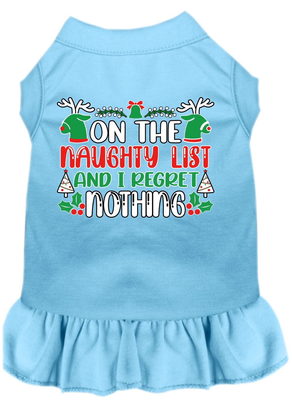 As You Wish Apparel – "On The Naughty List And I Regret Nothing" Christmas Pet Dress