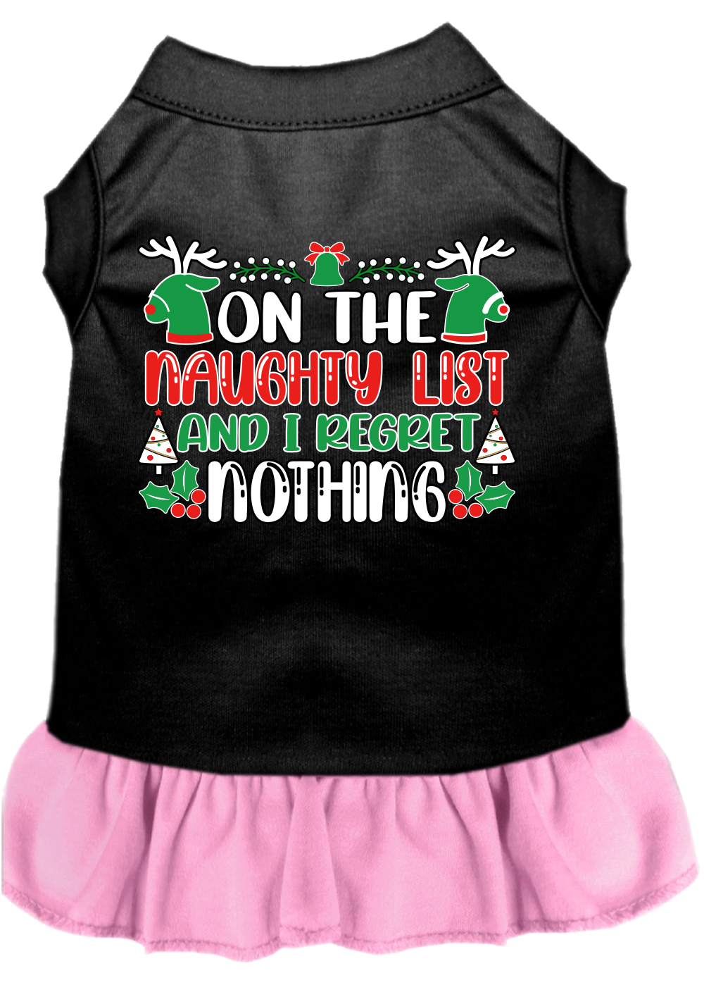 As You Wish Apparel – "On The Naughty List And I Regret Nothing" Christmas Pet Dress