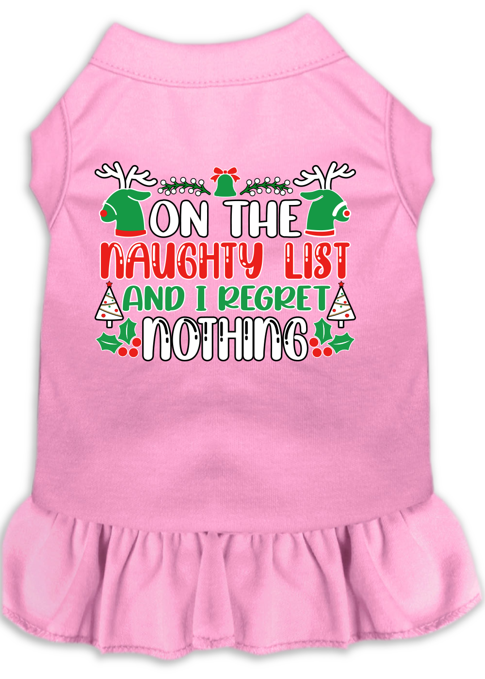 As You Wish Apparel – "On The Naughty List And I Regret Nothing" Christmas Pet Dress