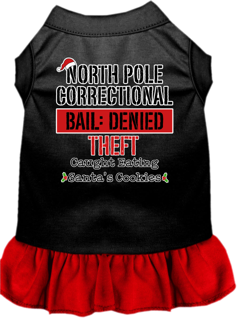 As You Wish Apparel – "North Pole Correctional" Christmas Pet Dress
