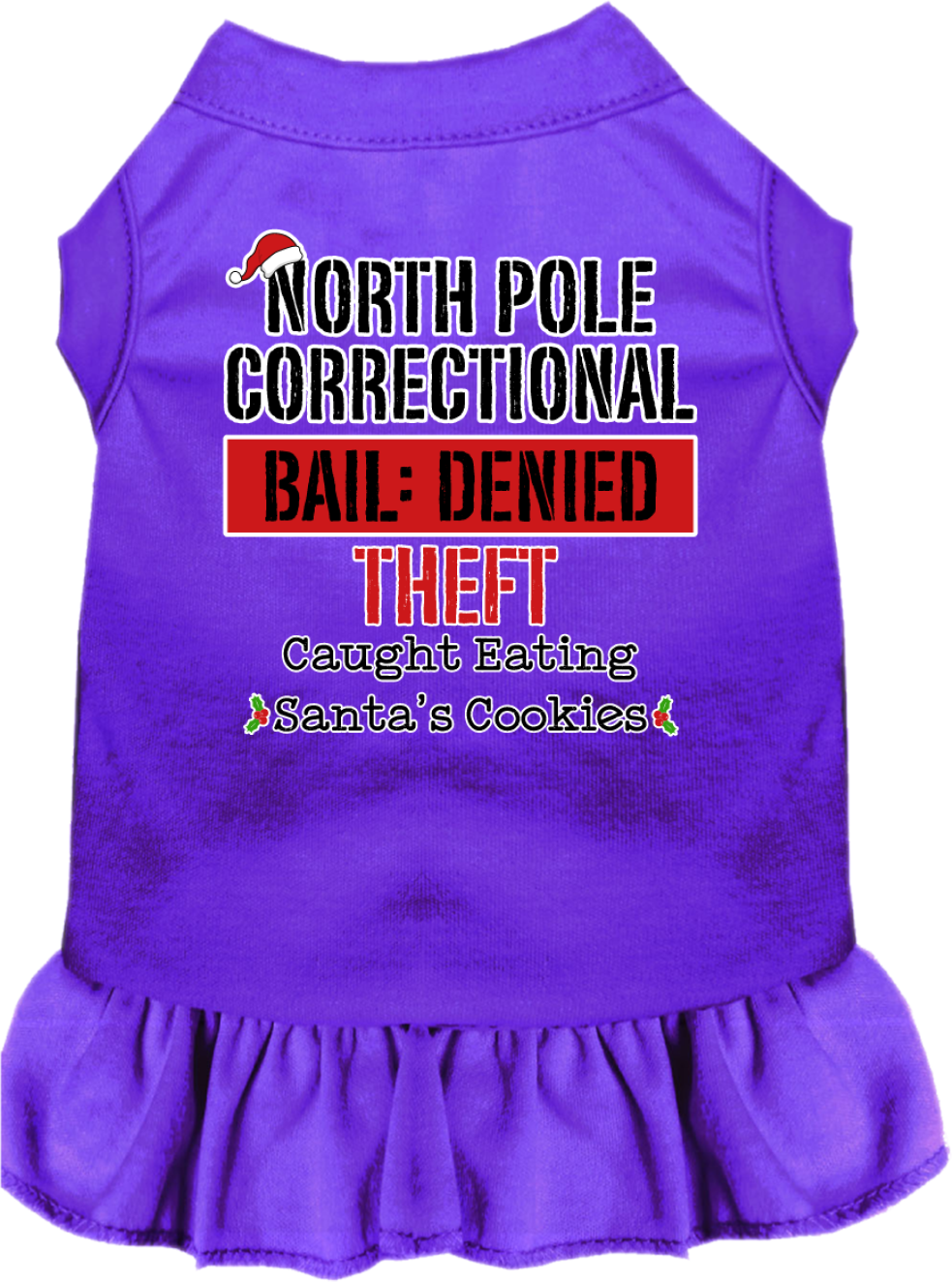 As You Wish Apparel – "North Pole Correctional" Christmas Pet Dress
