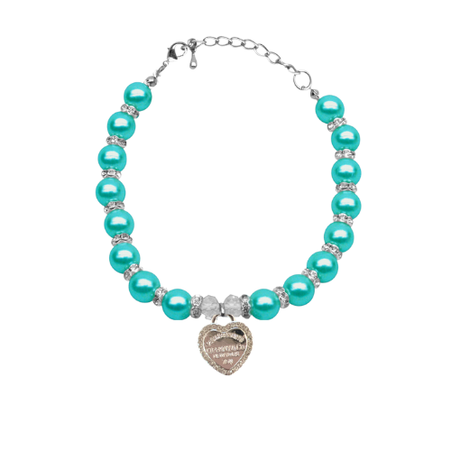 Bark 5th Ave., LLC Single Row Pearl Sniffany Dog Necklace pet supplies