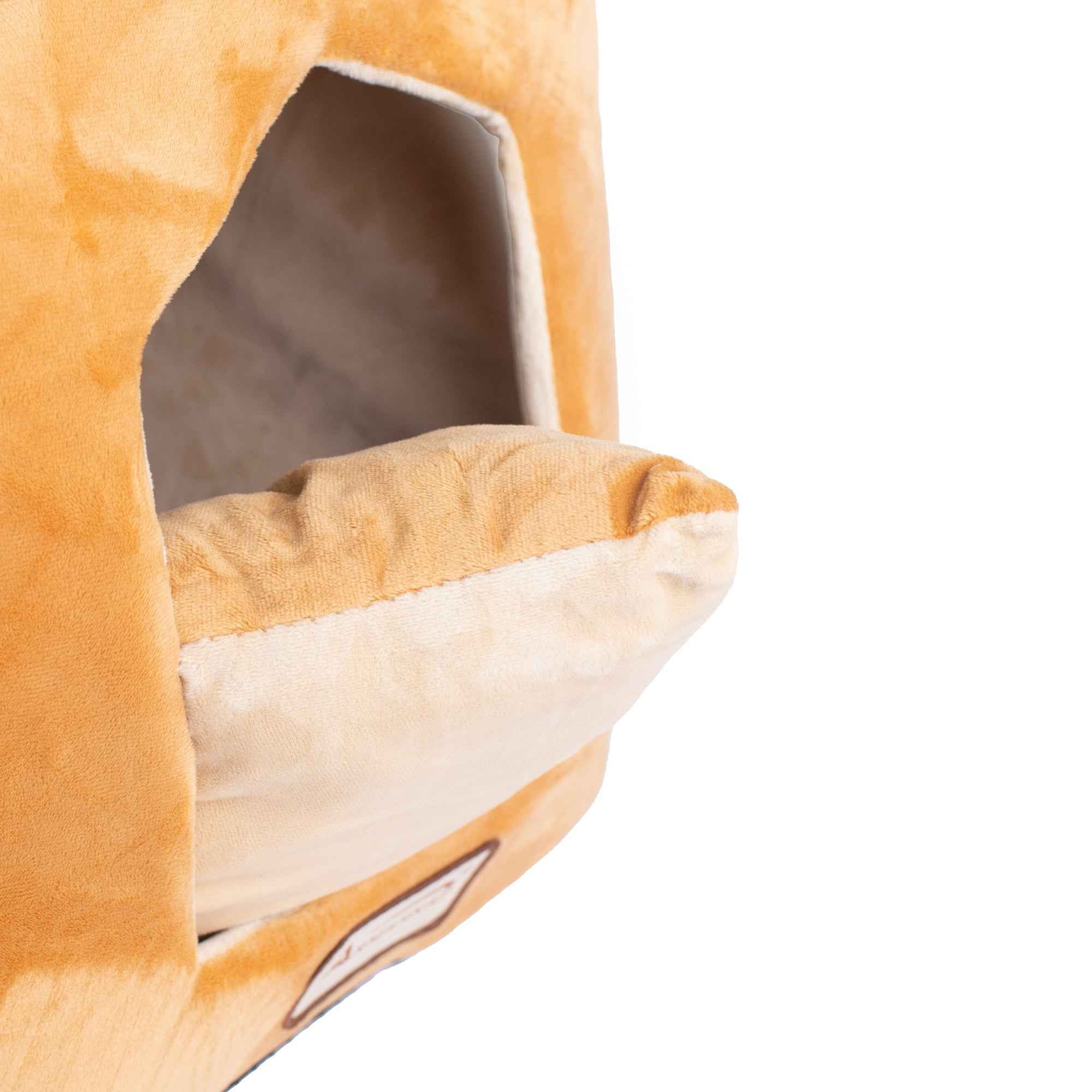 Armarkat Small Indoor Cat house Cat Beds With Mat MachIne Washable C27CZS/MH  Earth Brown & Beige