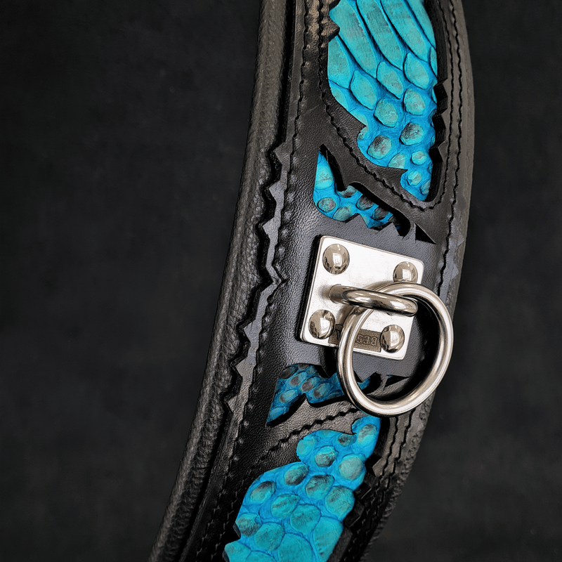 Bestia Morelia Python Leather Dog Collar