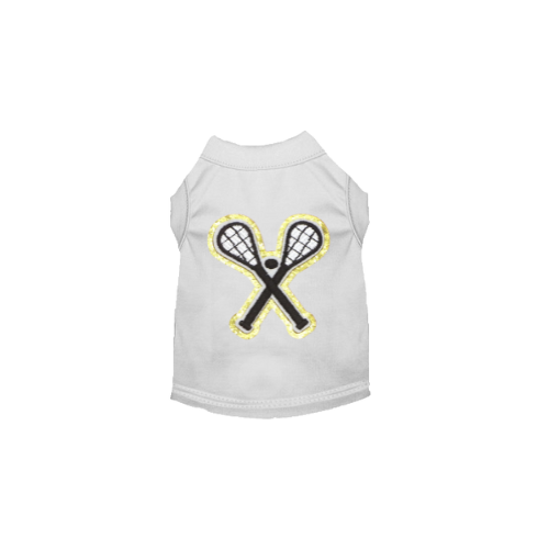 Bark 5th Ave., LLC Lacrosse King Dog Shirt White pet supplies