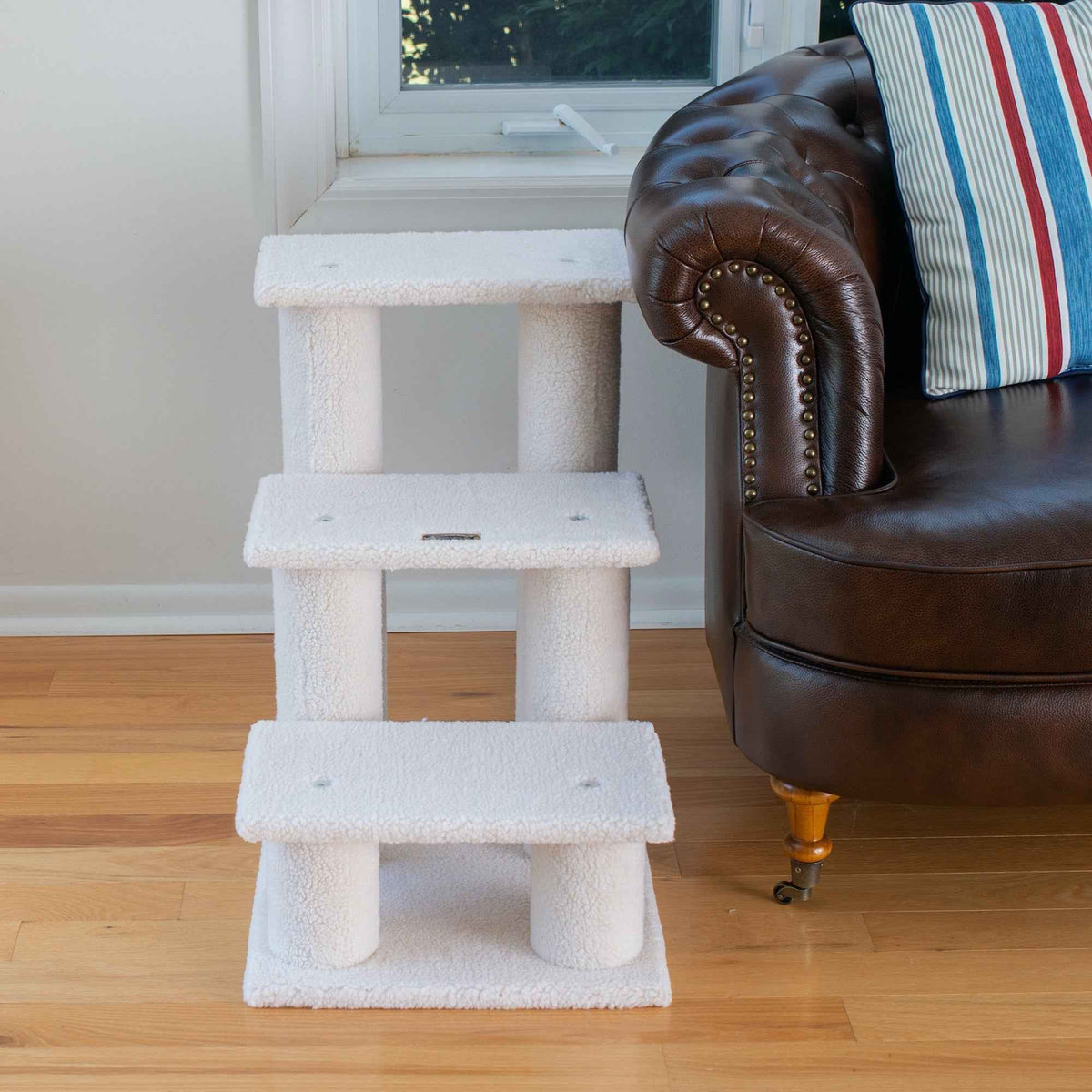 Armarkat 3 Step Cat Step Stairs Ramp  25" Height Dogs Climber And Kitten Steps B3001