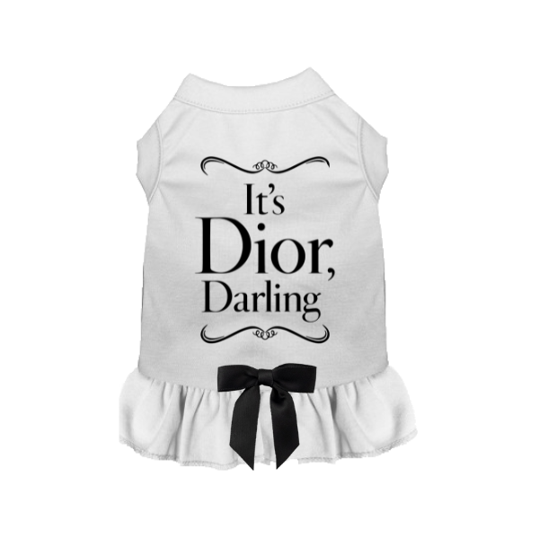 It’s Dior, Darling Couture Dog Dress - Signature Bow Collection