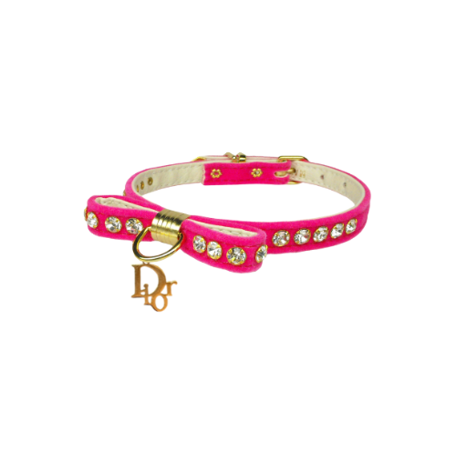 Bark 5th Ave., LLC Dior-able Velvet Bow Dog Collar Velvet Black pet supplies