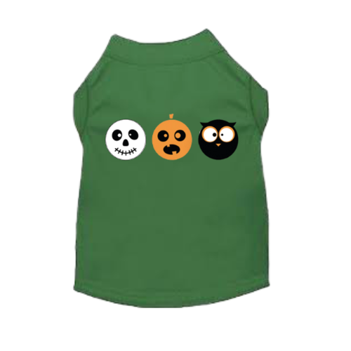 Boo Crew Faces Graphic Dog T-Shirt