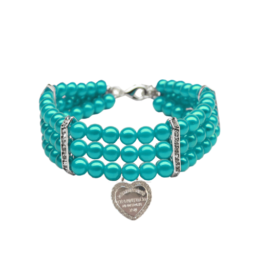 Bark 5th Ave., LLC Three-Row Pearl Sniffany Dog Necklace pet supplies