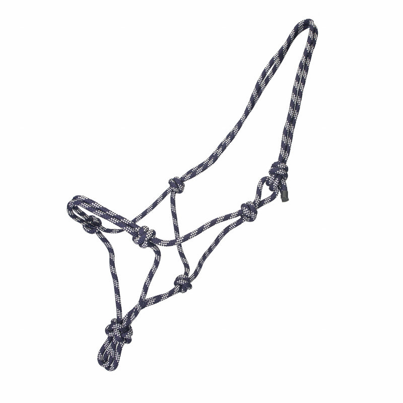 GATSBY Polypropylene Rope Halter - Navy/White - Horse