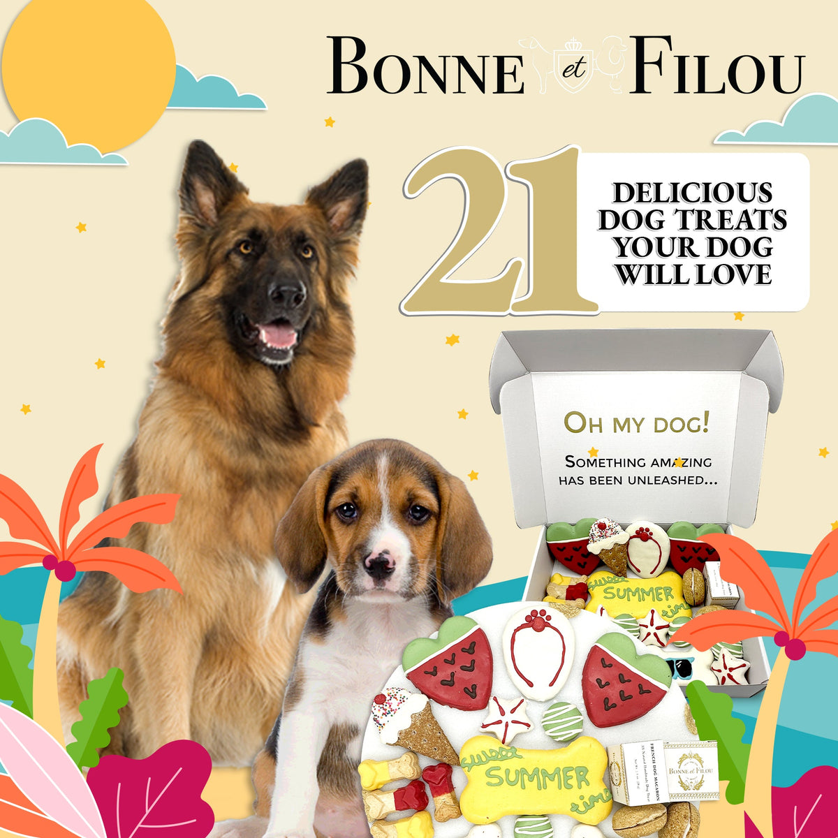 Bonne et Filou – Summer Dog Treat Gift Box