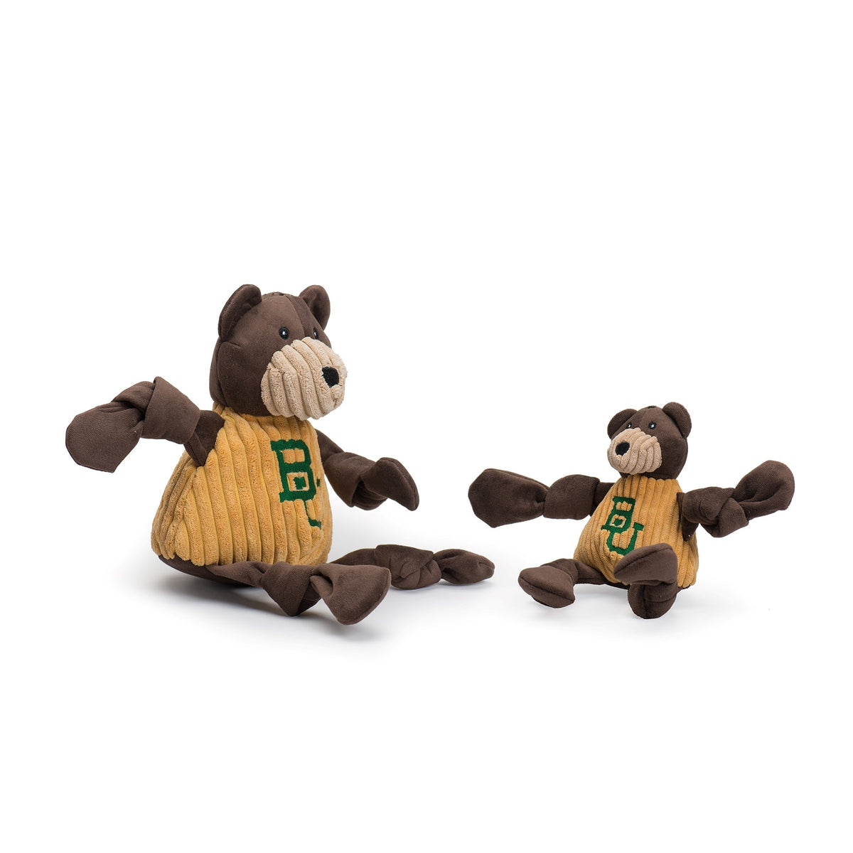 NCAA Baylor University, Bruiser the Bear Knottie Plush Dog Toy | HT Animal Supply