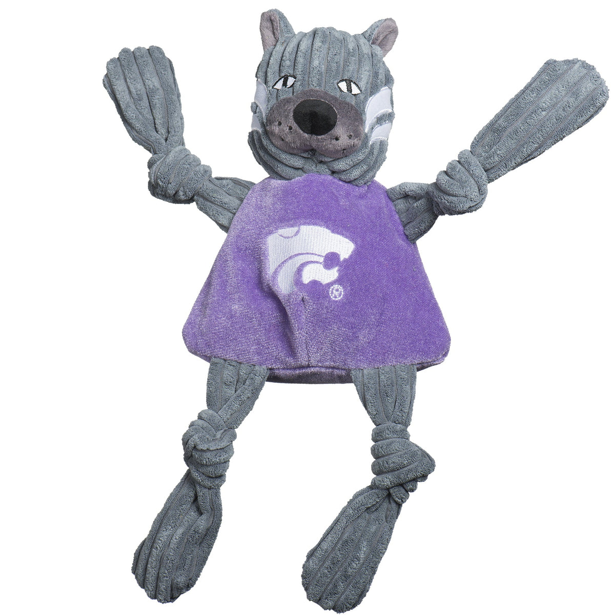 NCAA Kansas State University, Willie the Wildcat Knottie Plush Dog Toy | HT Animal Supply