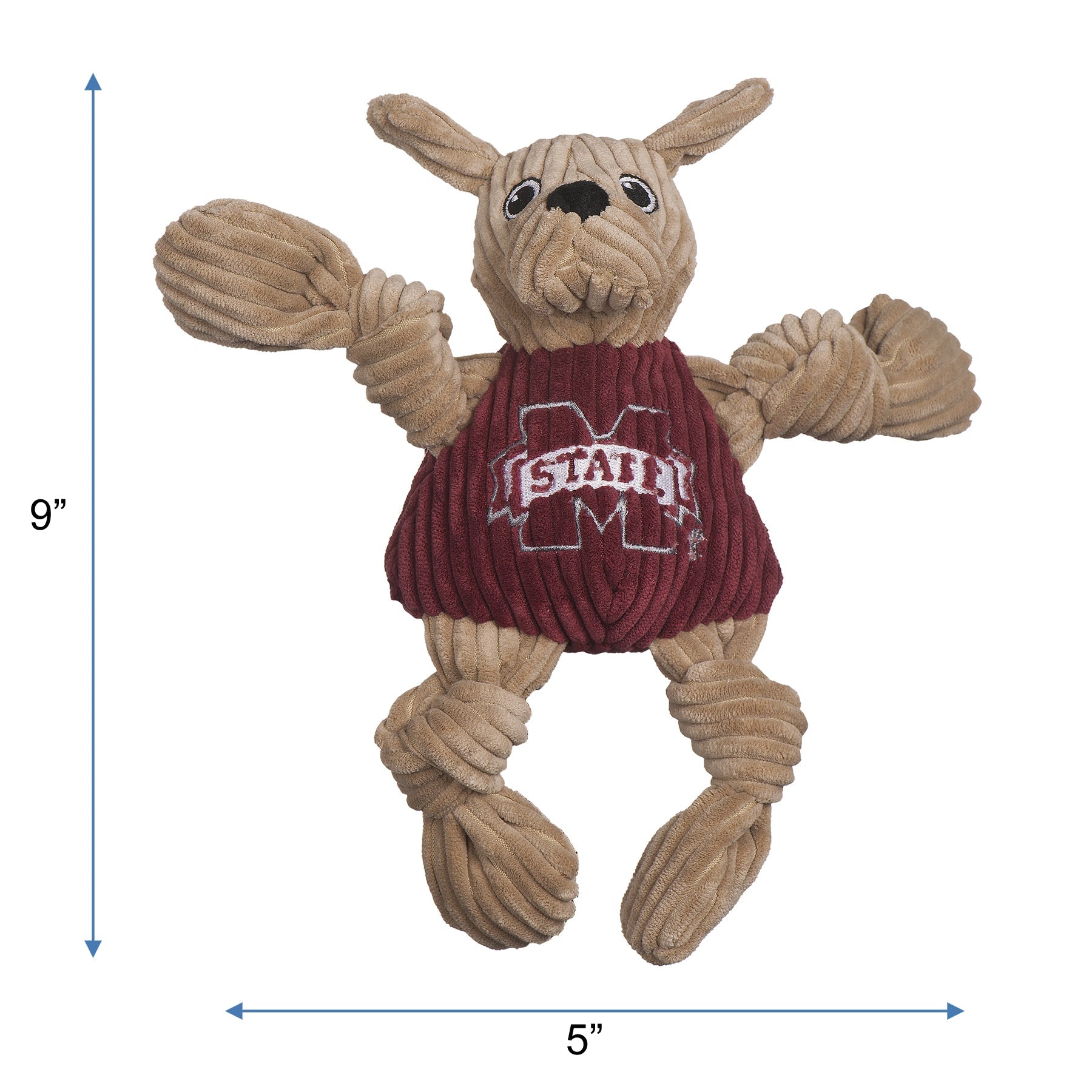 NCAA Mississippi State University, Bully the Bulldog Knottie Plush Dog Toy