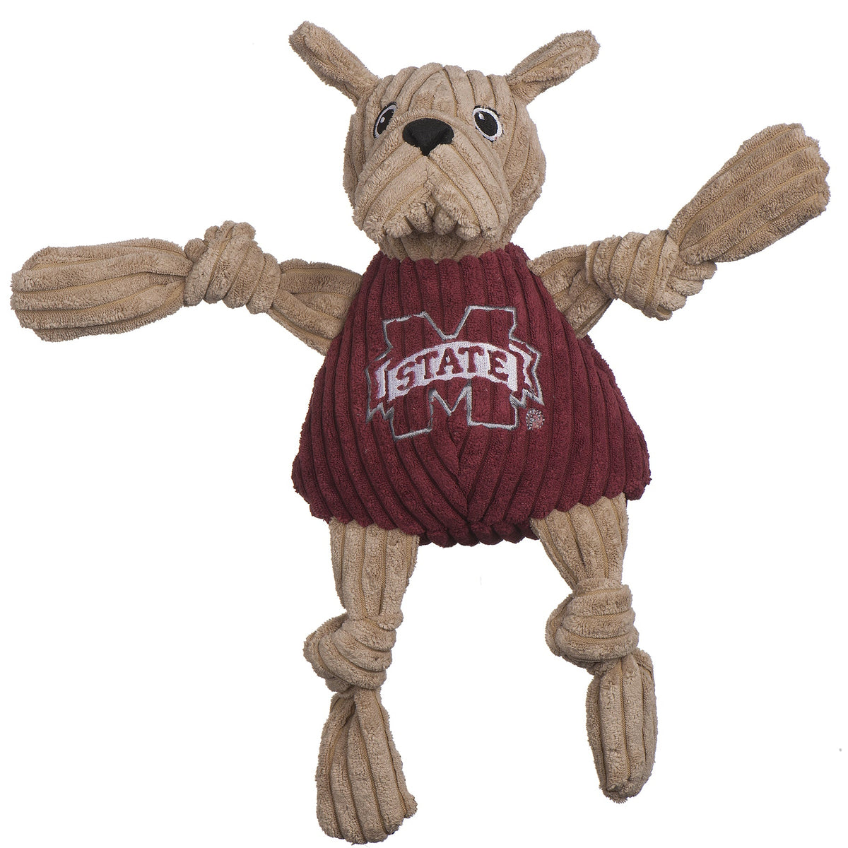 NCAA Mississippi State University, Bully the Bulldog Knottie Plush Dog Toy | HT Animal Supply