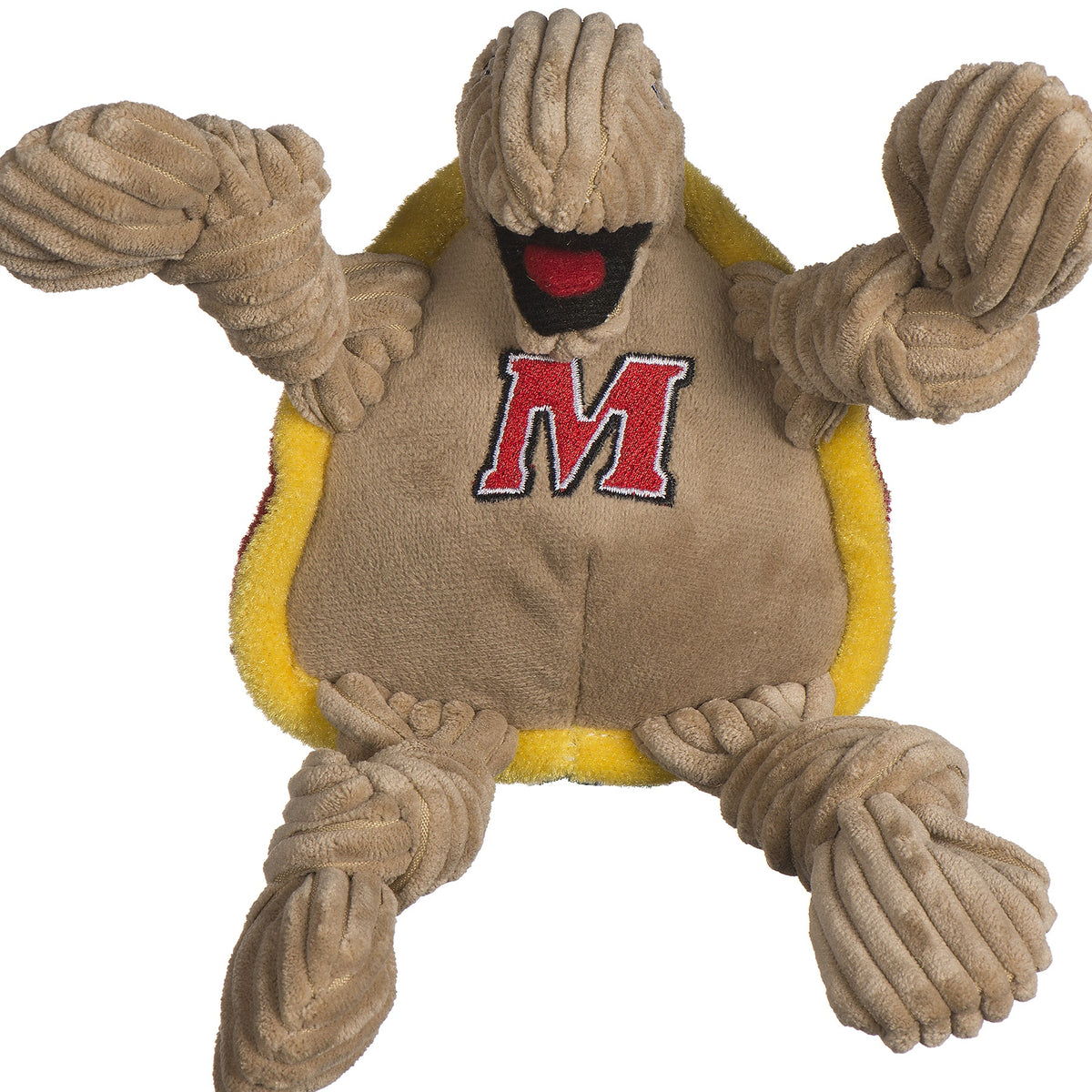 NCAA University of Maryland - Testudo the Terrapin Knottie Plush Dog Toy | HT Animal Supply