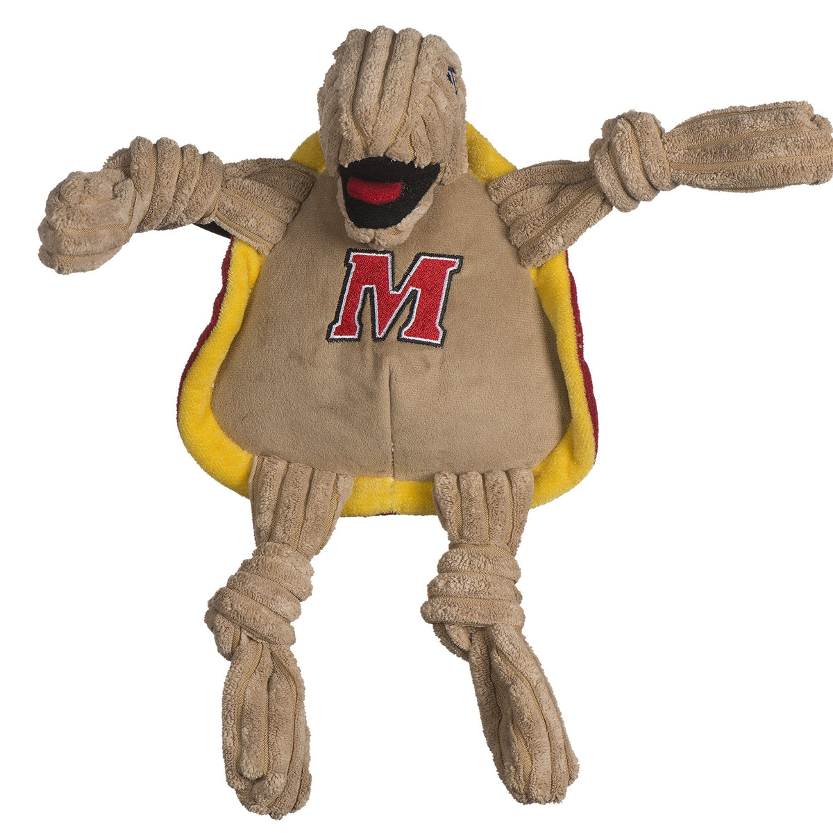 NCAA University of Maryland - Testudo the Terrapin Knottie Plush Dog Toy | HT Animal Supply