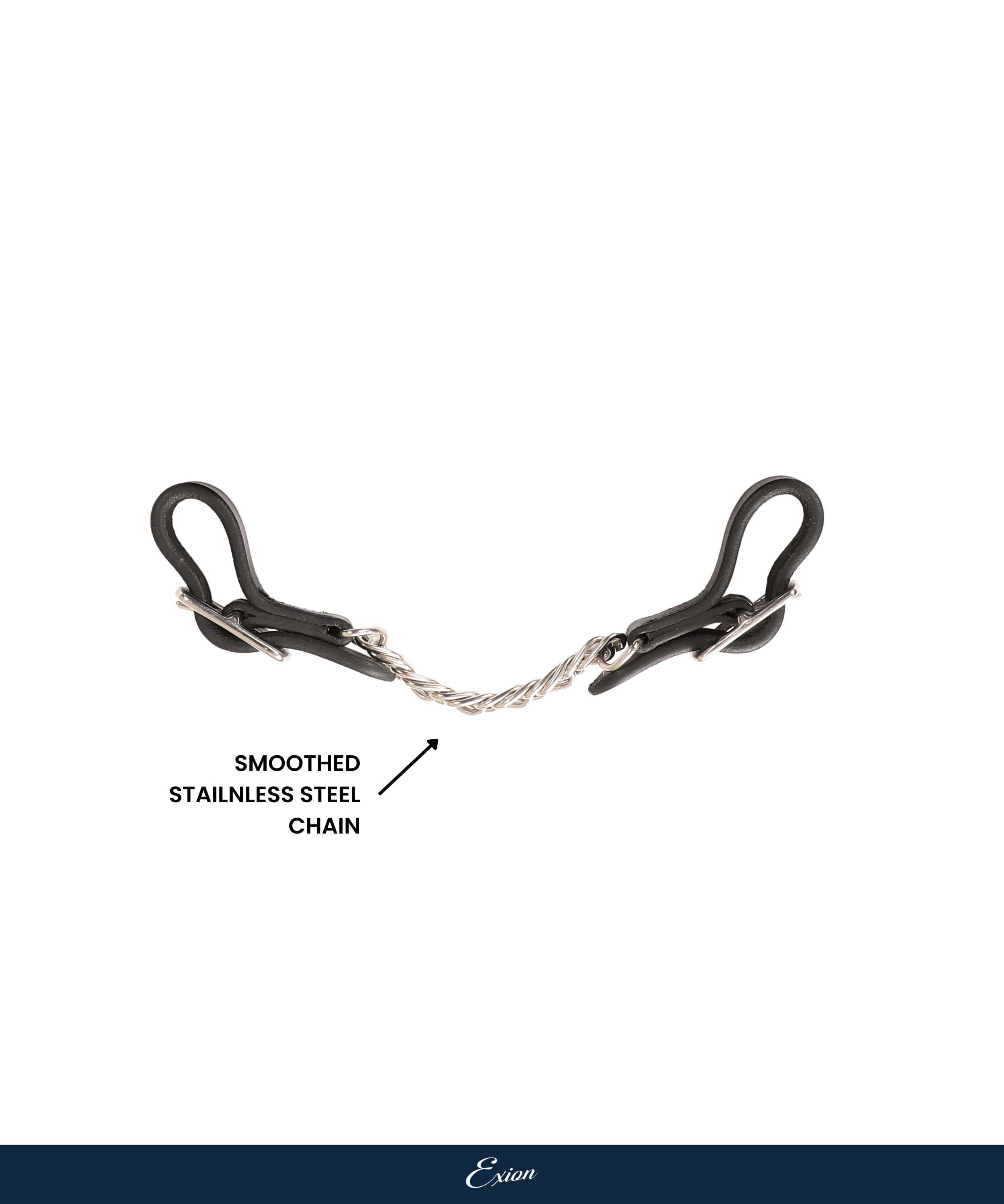 ExionPro Leather Curb Chain - HT Animal Supply