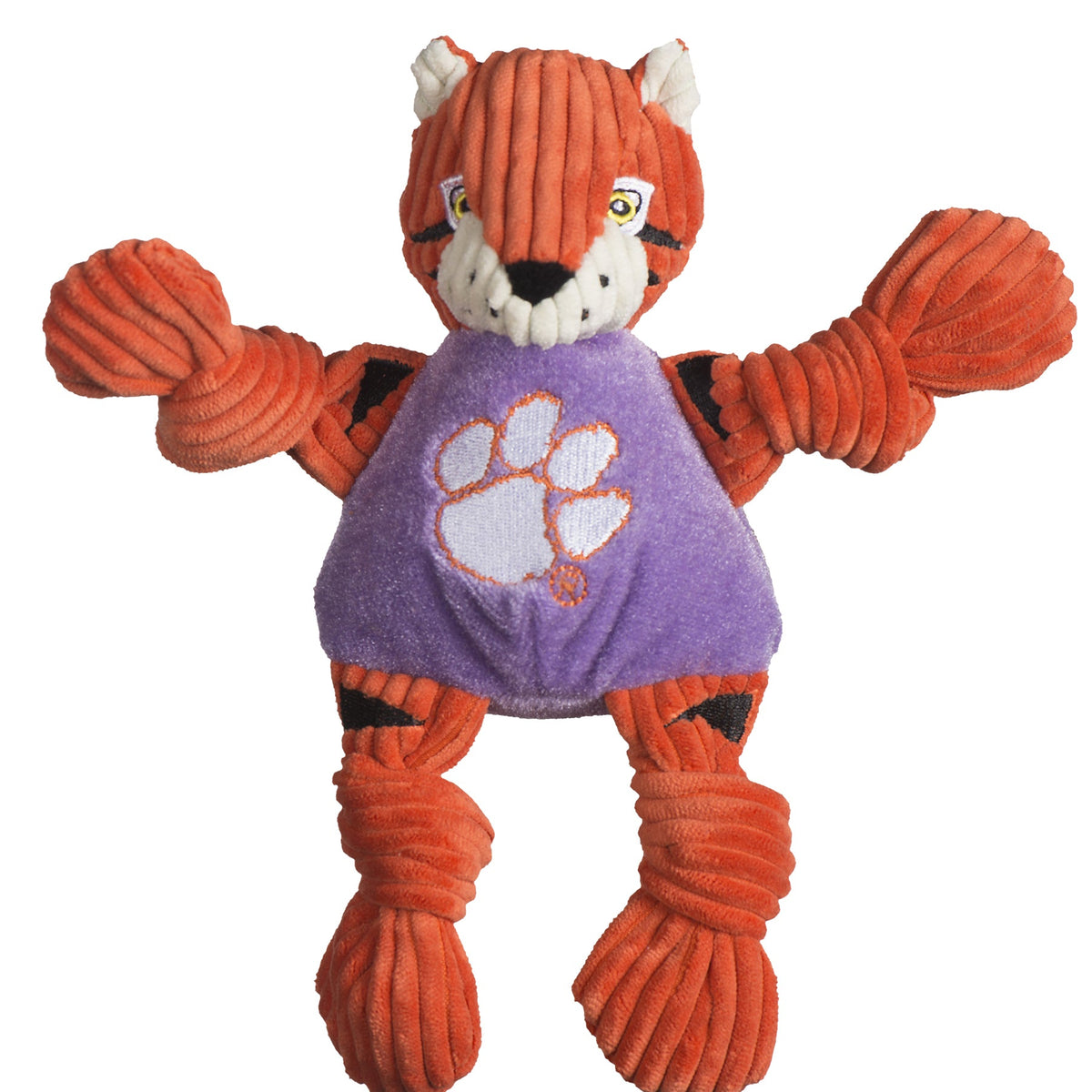 NCAA Clemson University, The Tiger Knottie Plush Dog Toy | HT Animal Supply