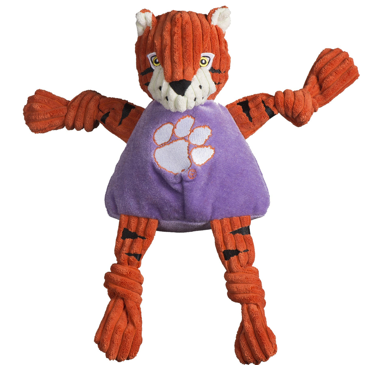 NCAA Clemson University, The Tiger Knottie Plush Dog Toy | HT Animal Supply