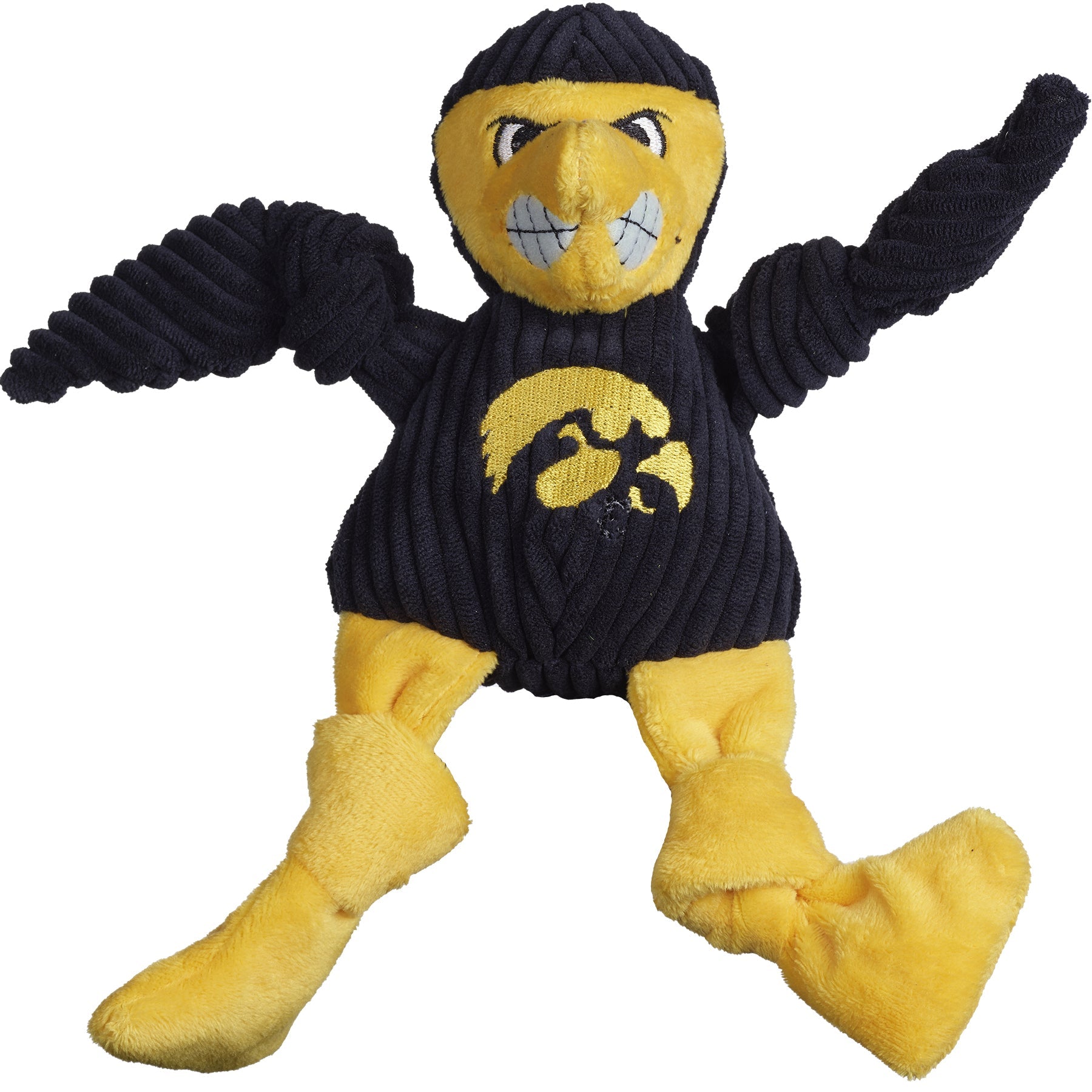 NCAA University of Iowa - Herky the Hawk Knottie Plush Dog Toy