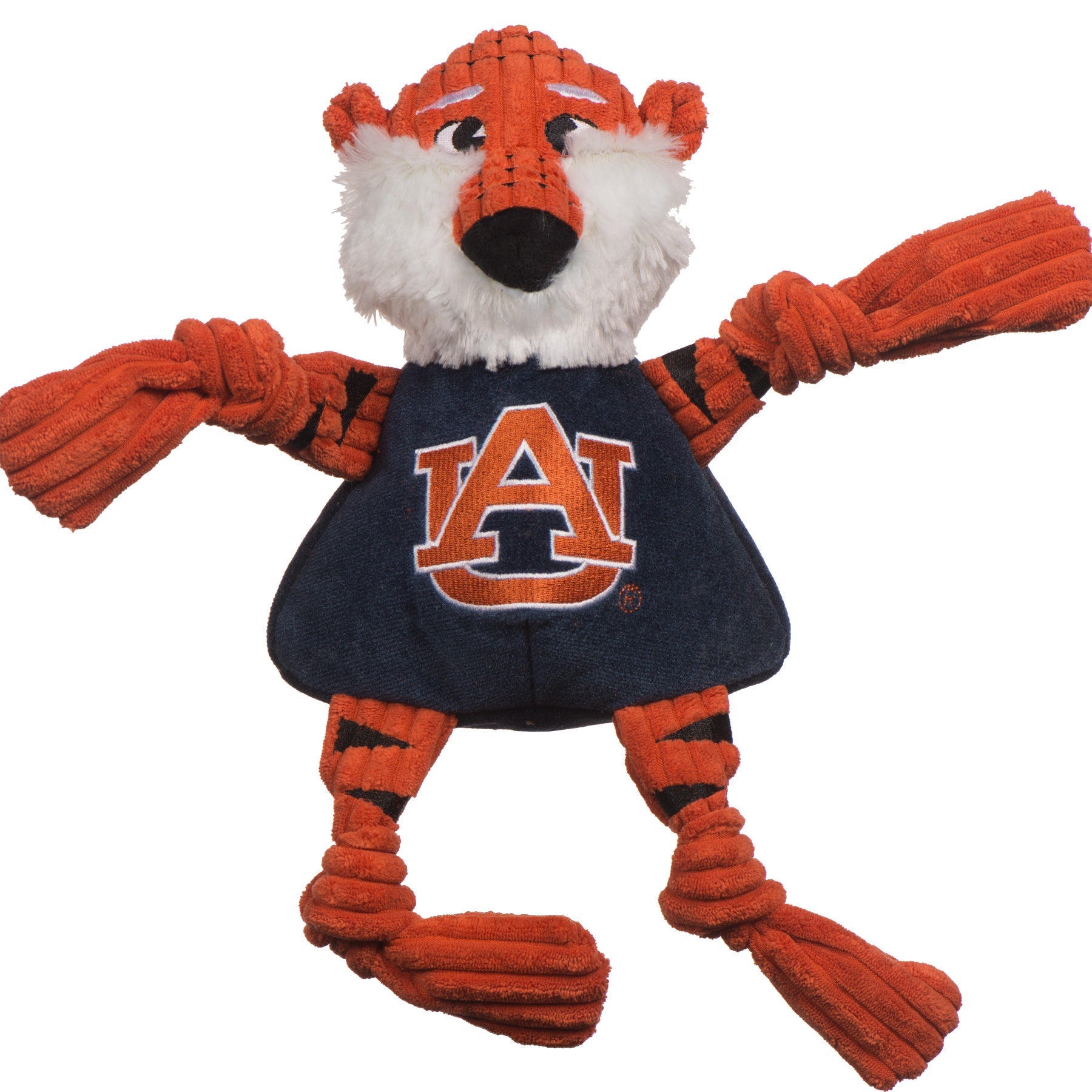NCAA Auburn University, Aubie the Tiger Knottie Plush Dog Toy | HT Animal Supply