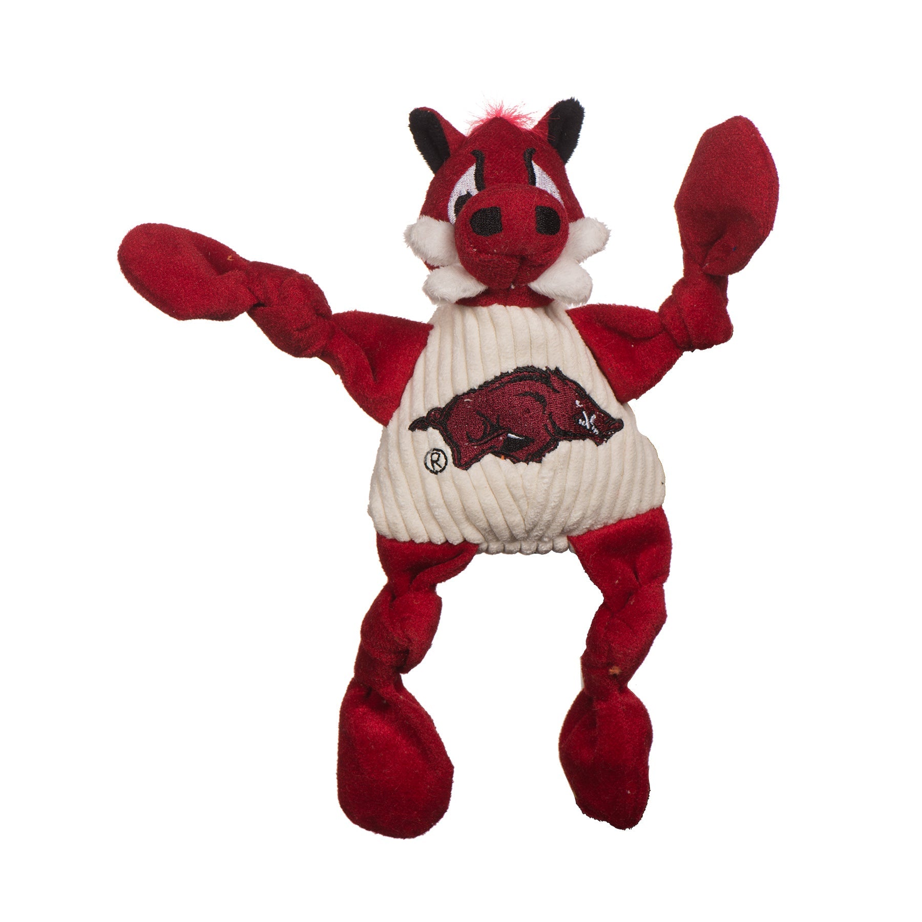 NCAA University of Arkansas, Tusk the Razorback Knottie Plush Dog Toy