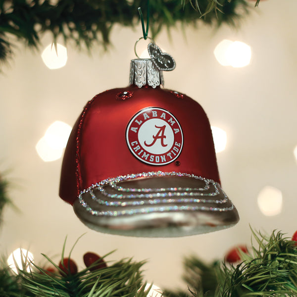 Old World Christmas: Alabama Baseball Cap Christmas Ornament