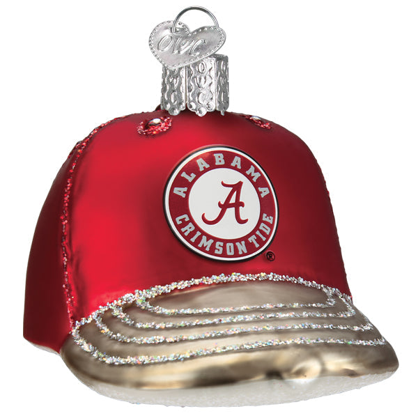 Old World Christmas: Alabama Baseball Cap Christmas Ornament