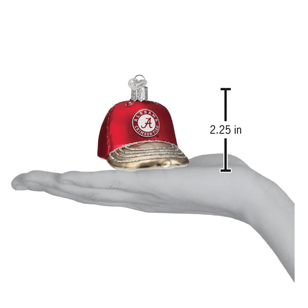 Old World Christmas: Alabama Baseball Cap Christmas Ornament