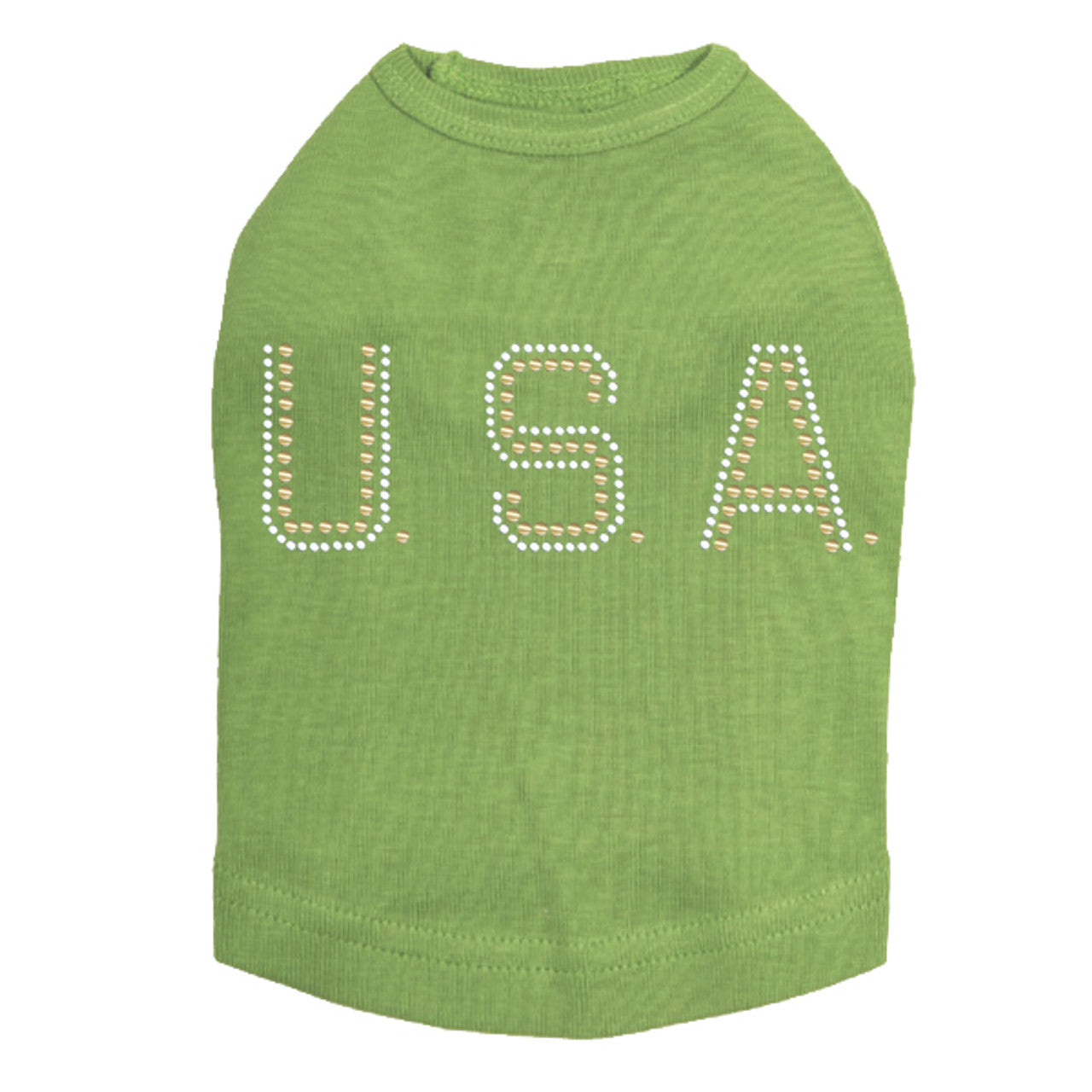 USA (Gold & Silver Nailheads) - Dog Tank