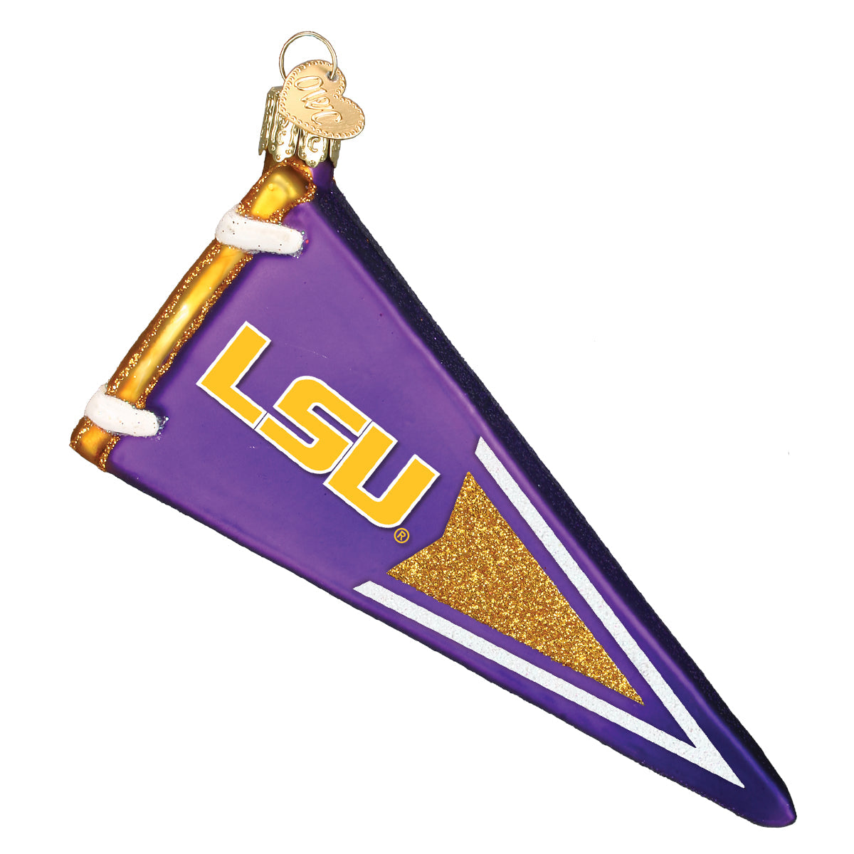 Old World Christmas: LSU Pennant Christmas Ornament