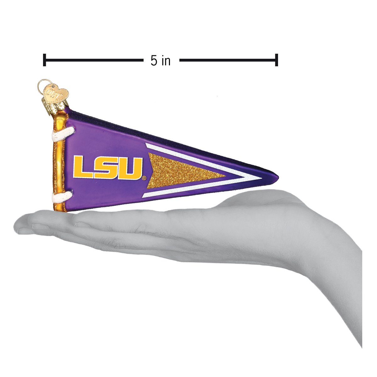 Old World Christmas: LSU Pennant Christmas Ornament
