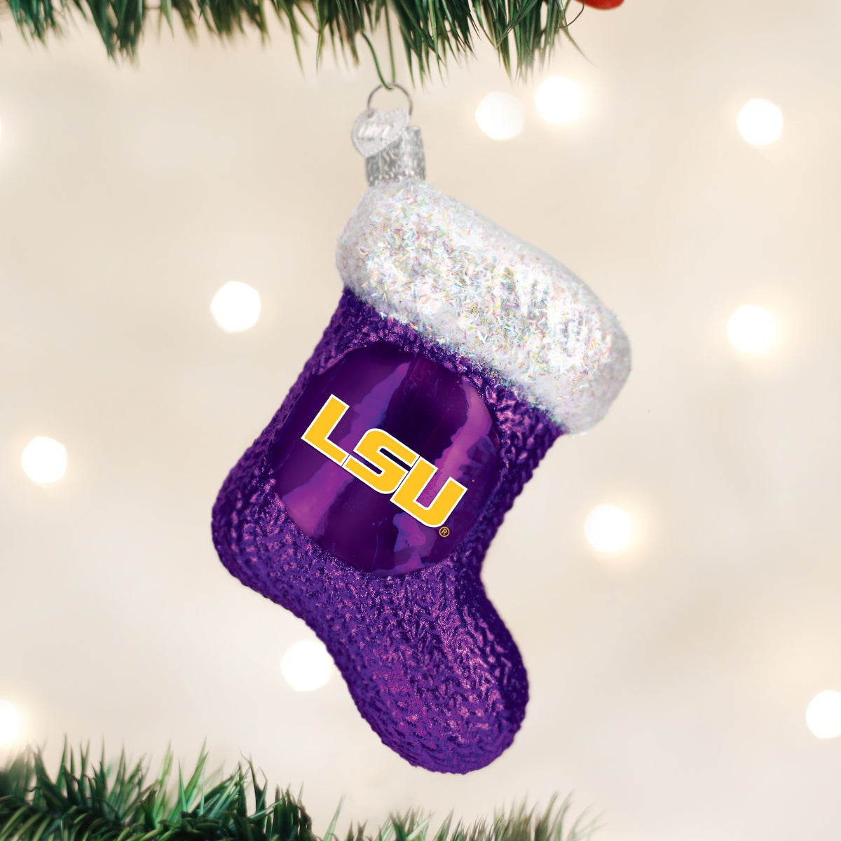 Old World Christmas: LSU Stocking Christmas Ornament