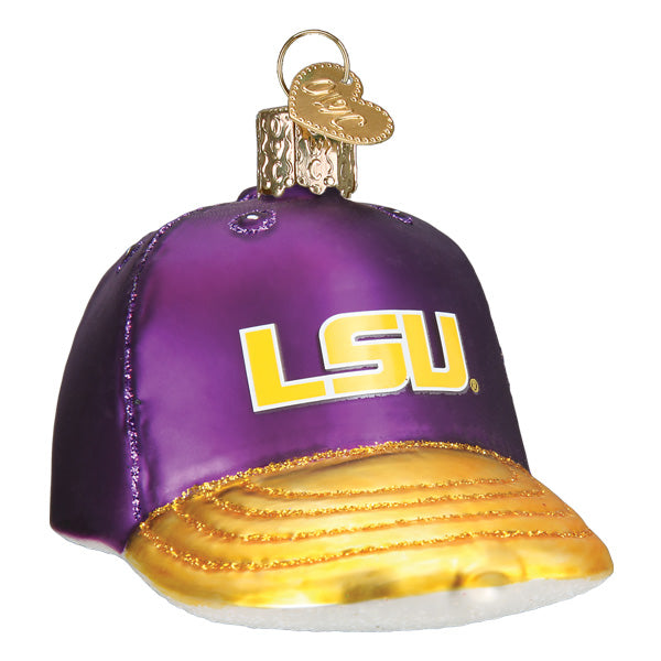 Old World Christmas: Lsu Baseball Cap Christmas Ornament