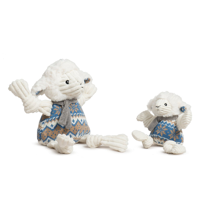 Leo Lamb Plush Dog Toy Knottie
