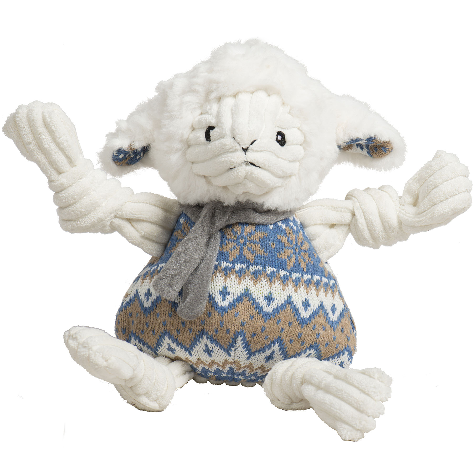 Leo Lamb Plush Dog Toy Knottie