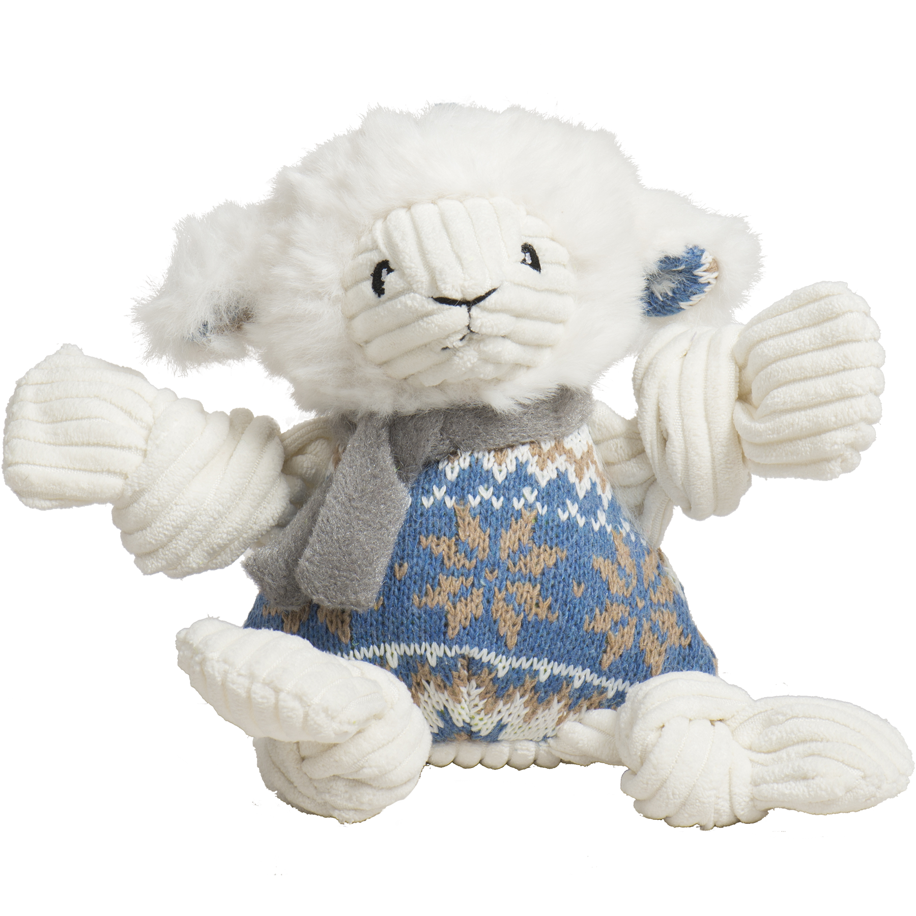 Leo Lamb Plush Dog Toy Knottie