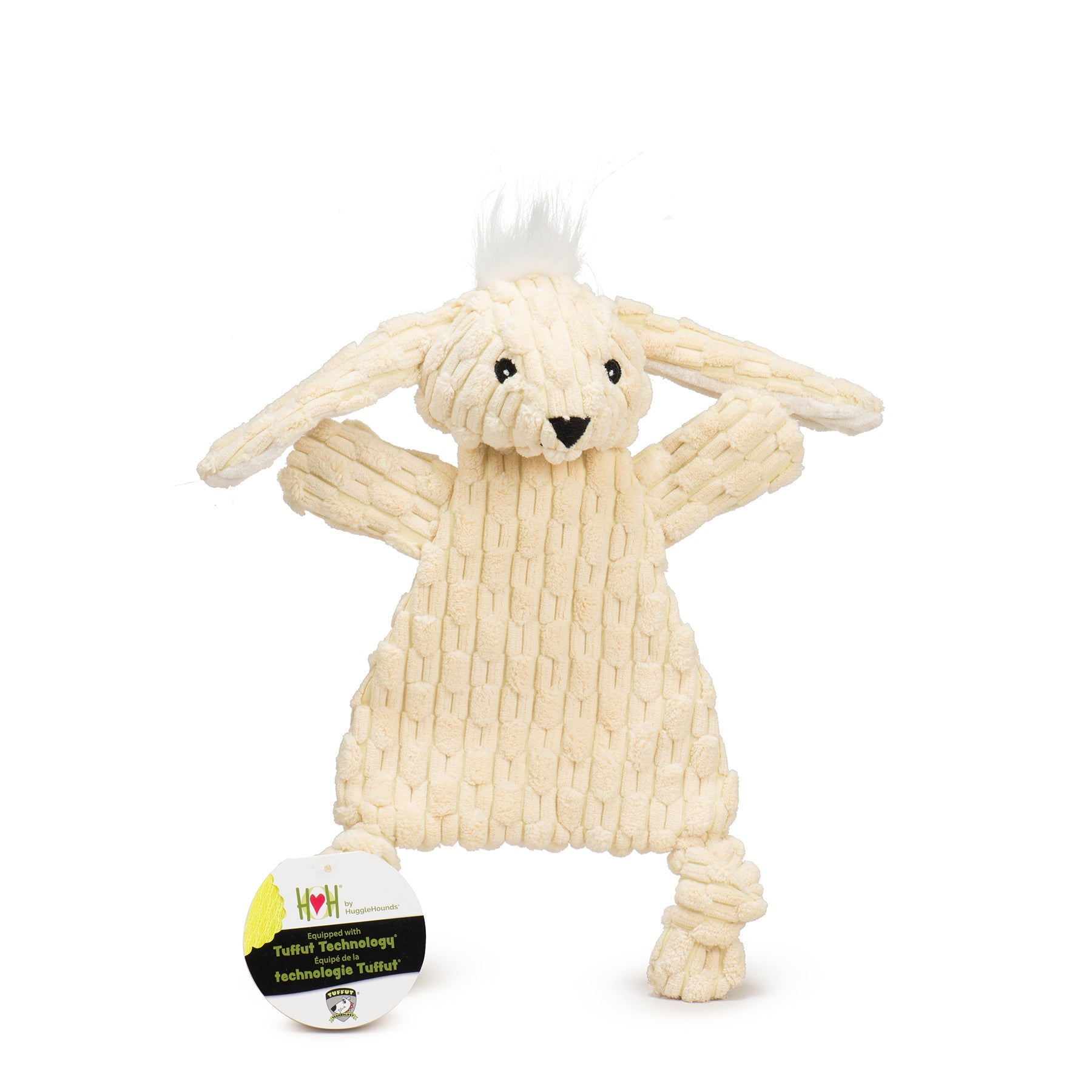 Bobbi Bunny HuggleFlattiesTM Durable Plush Dog Toy