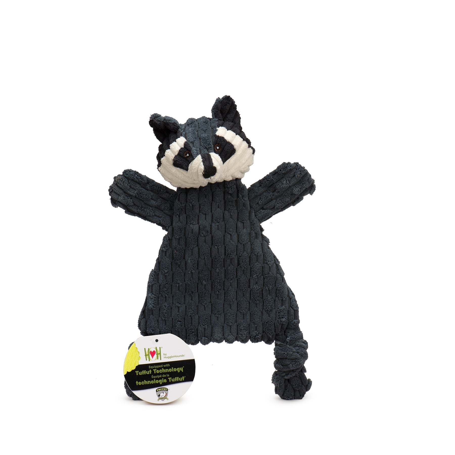 Reggie Raccoon HuggleFlattiesTM Durable Plush Dog Toy