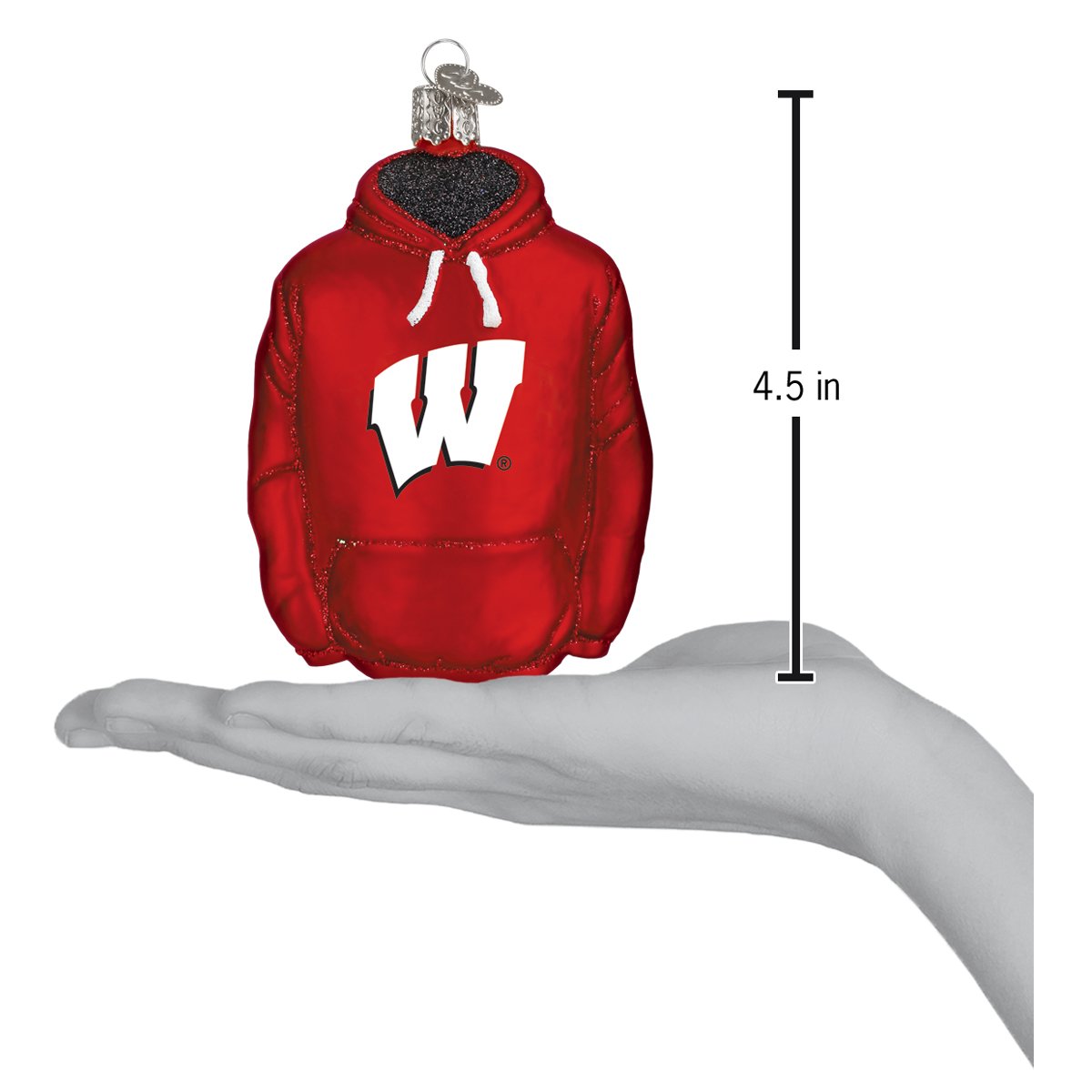 Old World Christmas: Wisconsin Hoodie Christmas Ornament